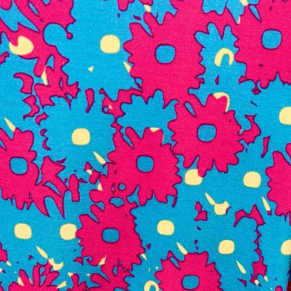 LuLaRoe Women’s Blue and Pink Short Sleeve Floral Irma Tunic Top Size XL NWT - Picture 3 of 9